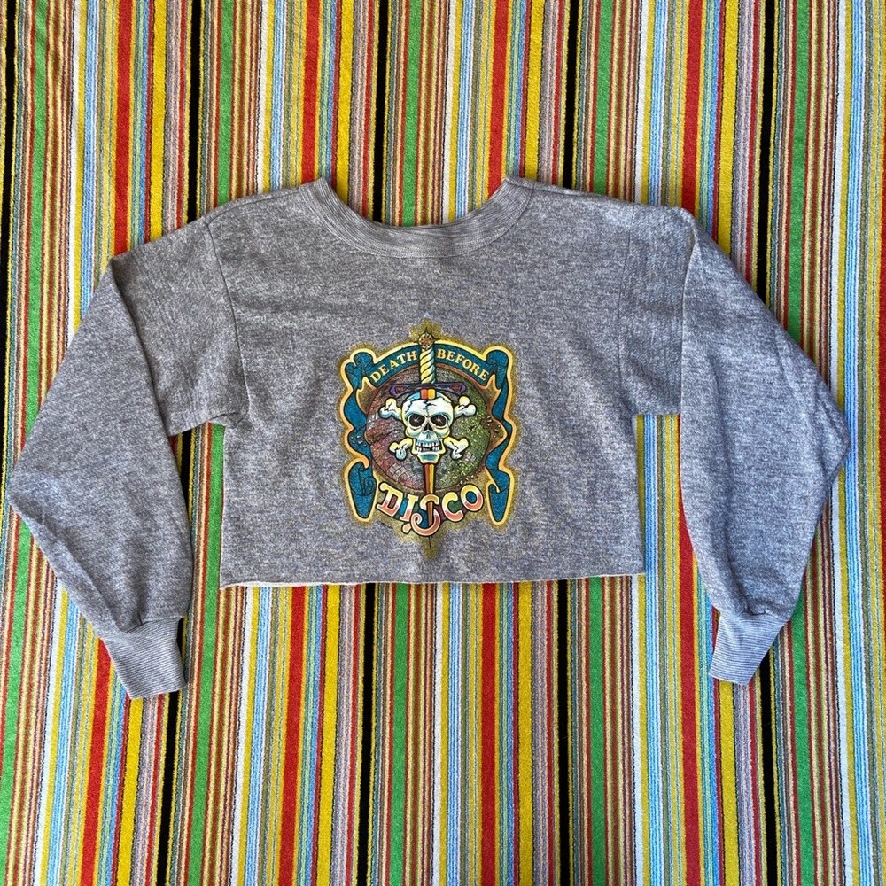 VINTAGE  70s GLITTER DECAL SWEATSHIRT